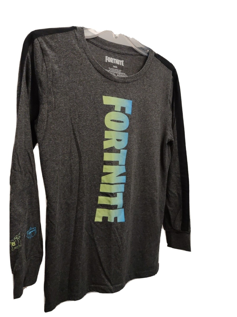 Graphic Long-Sleeve Fortnite T-Shirt Boys sz 18-20