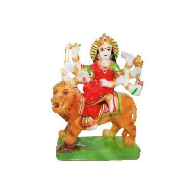 Maa Durga Marmor Idols Statue Prunkstück für Wohnkultur 14cm
