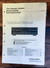 HK Harman Kardon DC5500 DC 5500 Cassette Service Manual Original 