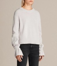 NEW All Saints Eloise Jumper Pearl Grey Size M