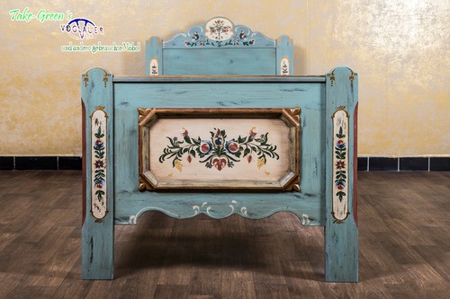 Voglauer Anno 1700 Azul Antiguo Cama Individual Doble Casa de Campo Dormitorio - Imagen 5 de 11