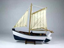 Handmade Wooden Fishing Boat Model dinghy sail boats rowing boat 22cm