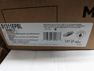  Moen S1311EPBL Isabel 9 3/16'' Multi Function Rainshower Shower Head Matte Black