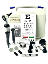 Professional ENT  Ophthalmoscope Otoscope Nasal Diagnostic Set Kit +4 EXTRA BULB