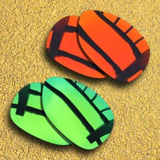 US 2 Pairs Polarized Lenses Replacement for-Oakley Feedback - Orange Red Green