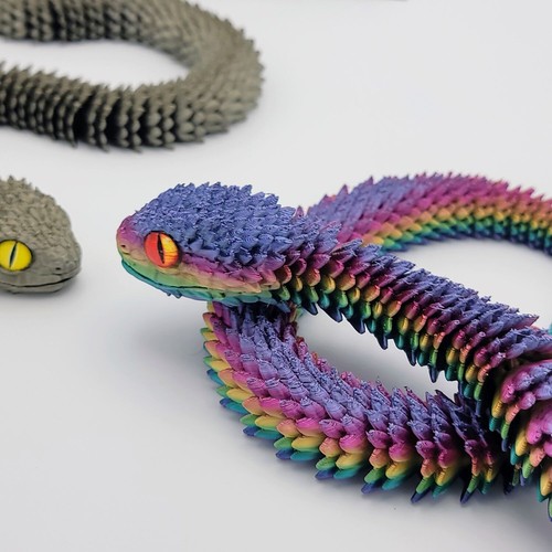 Articulated Bush Viper Toy Dragon Snake 3D printed eBay