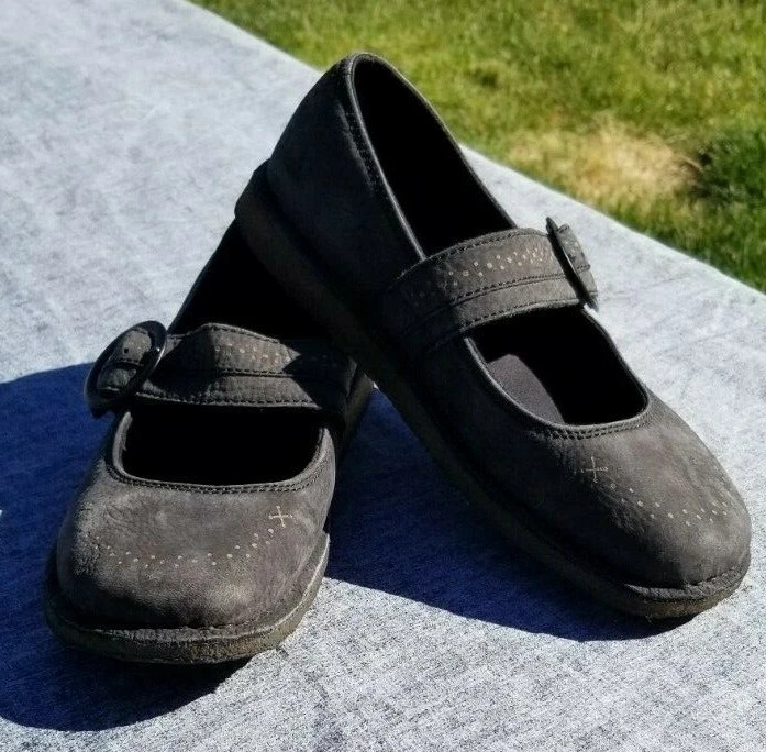 Mujer Keen 'Sierra' Gris Carbón Gamuza Mary Janes Pisos Talla 7 KC 0513 Foto 2 de 4