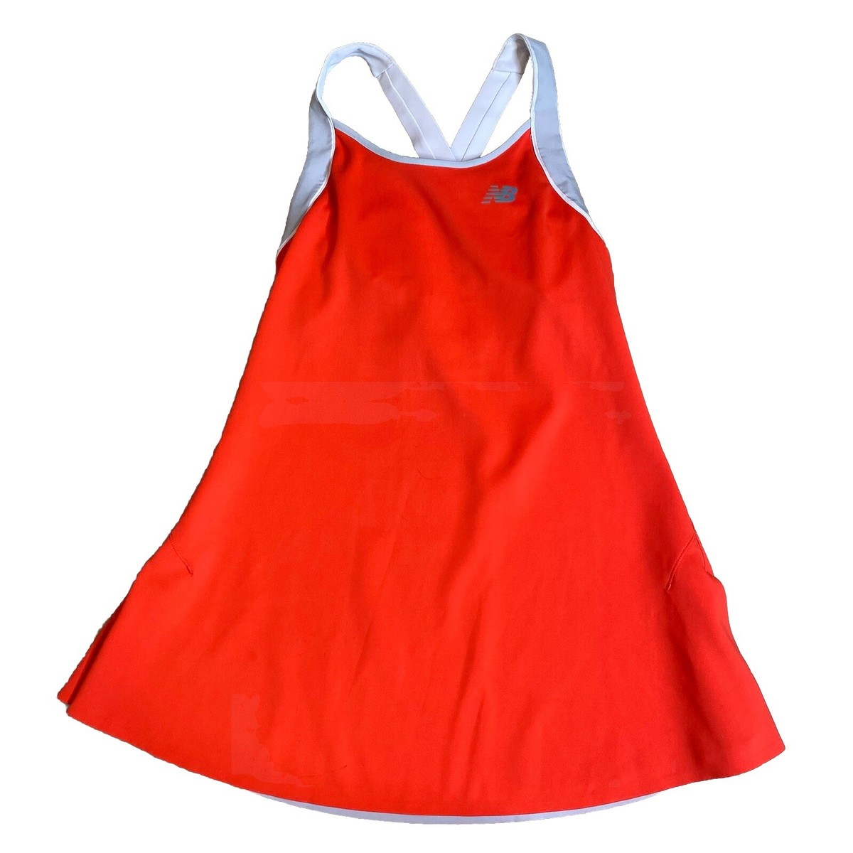 New Balance Printed Tournament Women's Tennis Dress Solid Red Cut