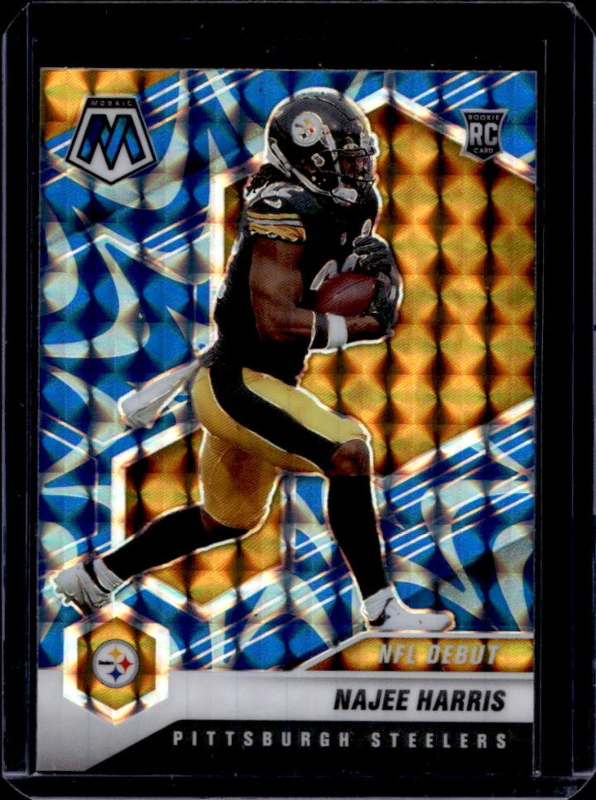 2021 Mosaic Najee Harris RC Reactive Blue Mosaic Prizm Rookie #252 Steelers