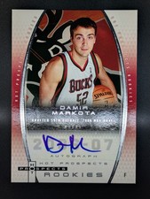 2006-07 Fleer Hot Prospects DAMIR MARKOTA 356/500 RC Auto Milwaukee Bucks #102