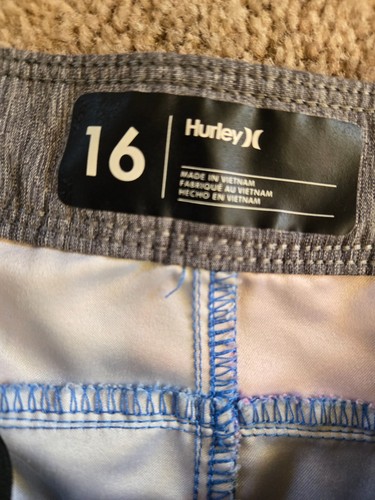 Pantaloncini da tavola Hurley taglia 16 giovani adulti tinta unita - Foto 3 di 4