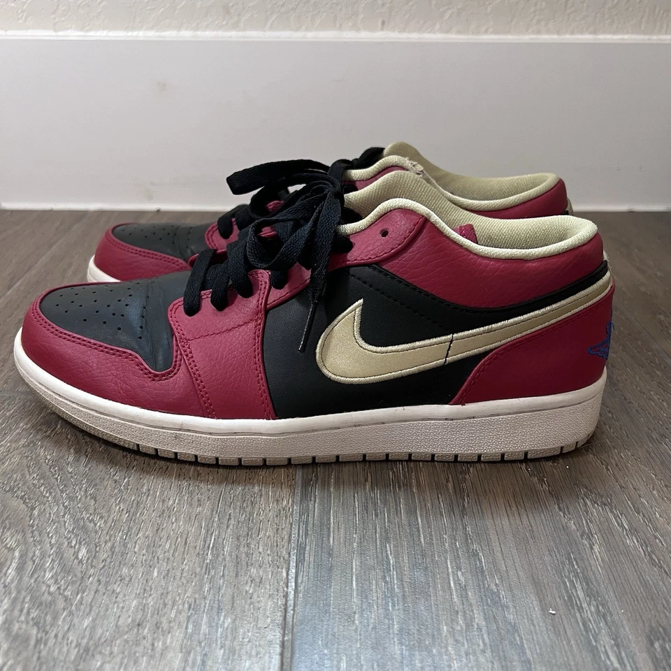 Jordan 1 Retro Bajo 'Gimnasio Rojo Dorado' NIKE (553558-613) - Talla 9 Para Hombre OG 2013 Foto 4 de 4