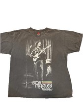 Vintage Bob Marley And The Wallers Faded Black SS T Shirt Size Large