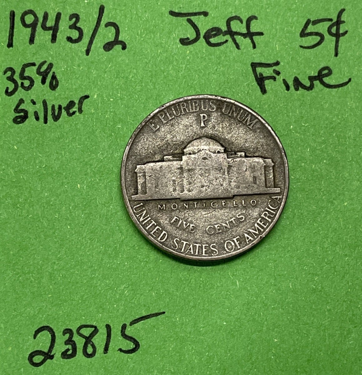 powellＴ RARE 1943-P Silver War Nickel • WWII Jefferson 35% Silver Coin | eBay