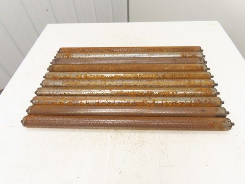 1.9"x 31"BF  Galvanized Steel Gravity Conveyor Roller 7/16" Hex Axle  Lot of 10