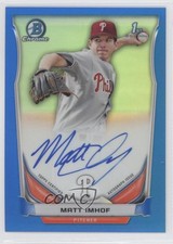 2014 Bowman Draft Chrome Pick Blue Refractor 65/150 Matt Imhof #BCA-MI Auto 1b8