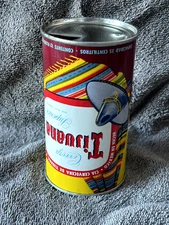 Cerveza Tijuana Superior Flat Top Beer Can, can open - empty can
