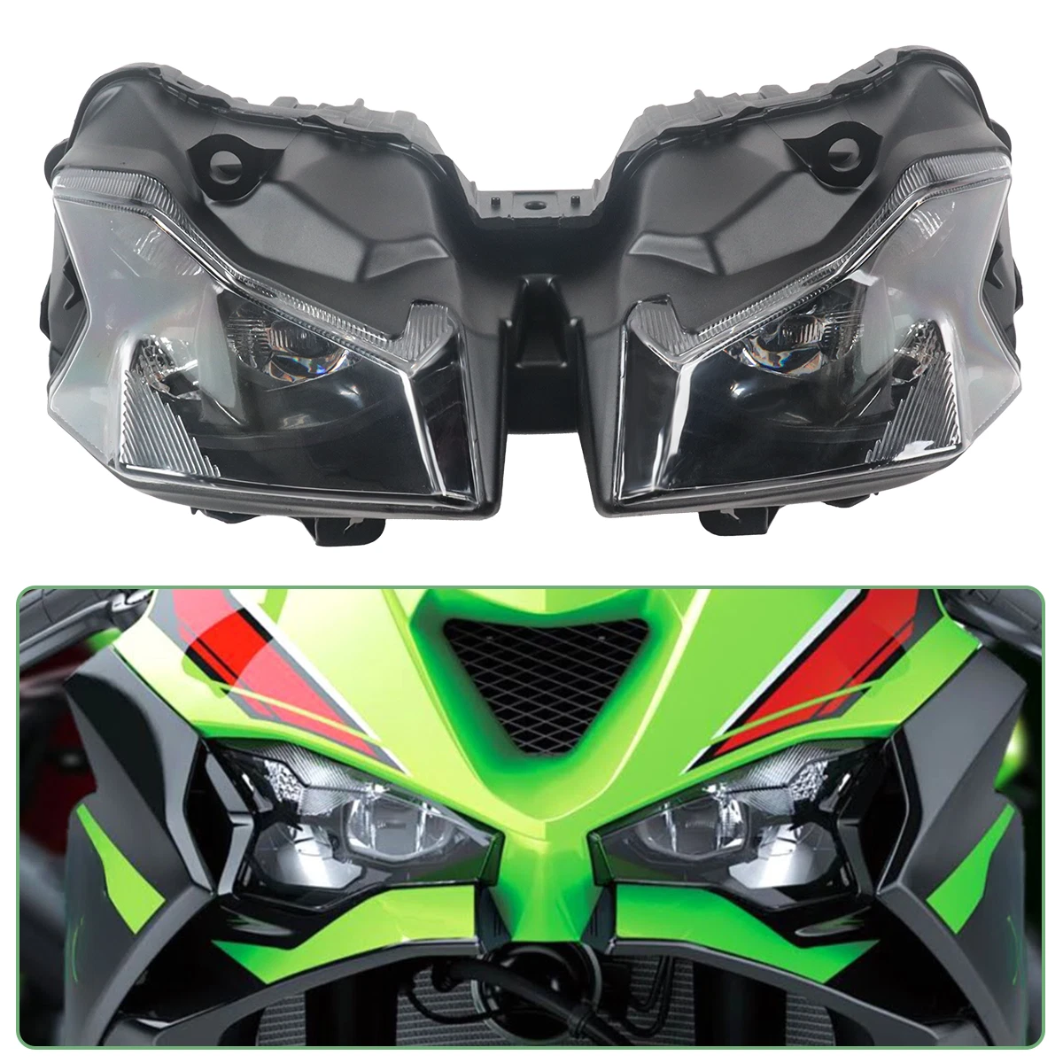 摩托车大灯组件适用于川崎Ninja ZX6R | eBay