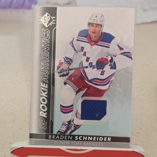 Upper Deck 2022-23 SP Rookie Authentics Braden Schneider #102 Jersey Rangers Ro…