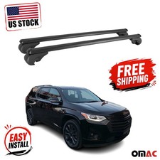 Porta barras transversales de techo bloqueables para Chevrolet Traverse 2018-2024 negro