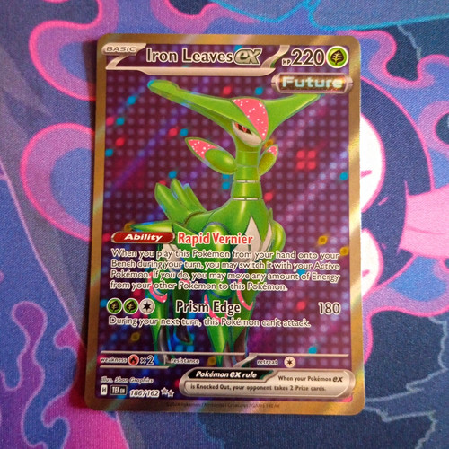 Pokemon Iron Leaves ex SV05: Temporal Forces 186/162 Ultra Rare Full Art Holo EN