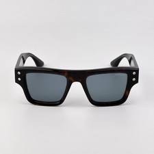 Montblanc Men Sunglasses Havana Blue Square MB0253S 002 NEW AUTHENTIC