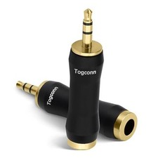 1/8 Inch to 1/4 Inch Adapter 3.5mm TRS 2 Pack 3.5mm TRS Male to 6.35mm Female