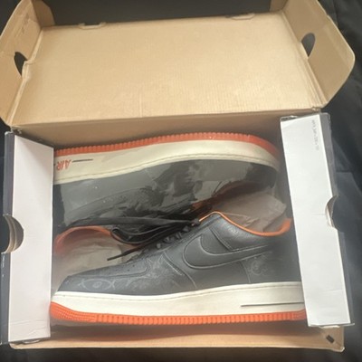 Nike Air Force 1 '07 PRM Halloween Black Orange White Leather DC8891-001 Men
