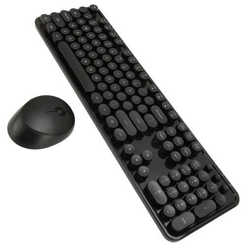 Wireless Keyboard And Mouse Combo 2.4G Wireless Easy Operate Retro Punk Keyb NEW - Afbeelding 8 van 12