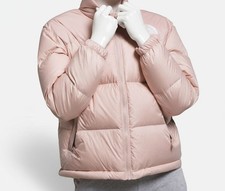 The North Face Kids Girls Pink 1996 Retro Nuptse Stand Collar Jacket Size Medium
