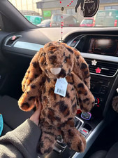 Juguete suave de peluche conejo leopardo Jellycat con bolsa antipolvo etiquetas nuevo