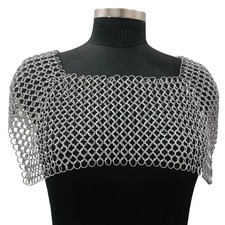 Medieval Chainmail Collar Aluminum 10mm Butted Ring Women Festival Cosplay LARP