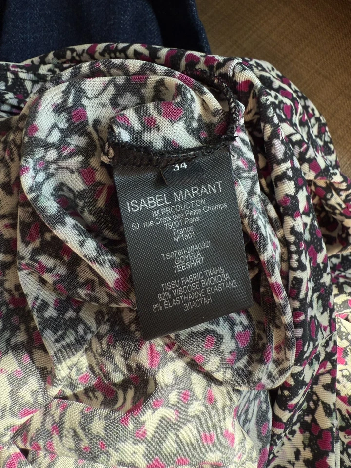 Футболка с абстрактным принтом Isabel Marant водолазка Goyela размер 34/XS - Изображение 2 из 2