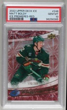 2022 Upper Deck Ice Premieres Red /299 Matt Boldy #246 PSA 10 GEM MT Rookie RC