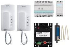 Elcom Sprechanlage Lautsprecher Netzgerät + Türtelefone Briefkasten 2 Teilnehmer