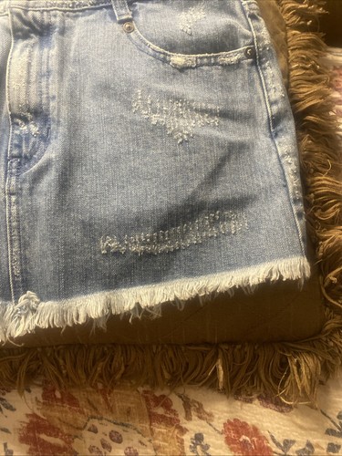 Free People Gonna Donna 6 We The Free Distressed Blu Fondo Denim - Foto 2 di 4