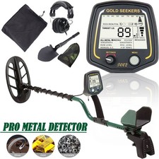 High Accuracy Metal Detector Kit W/Display Waterproof Search Coil Headphone Bag