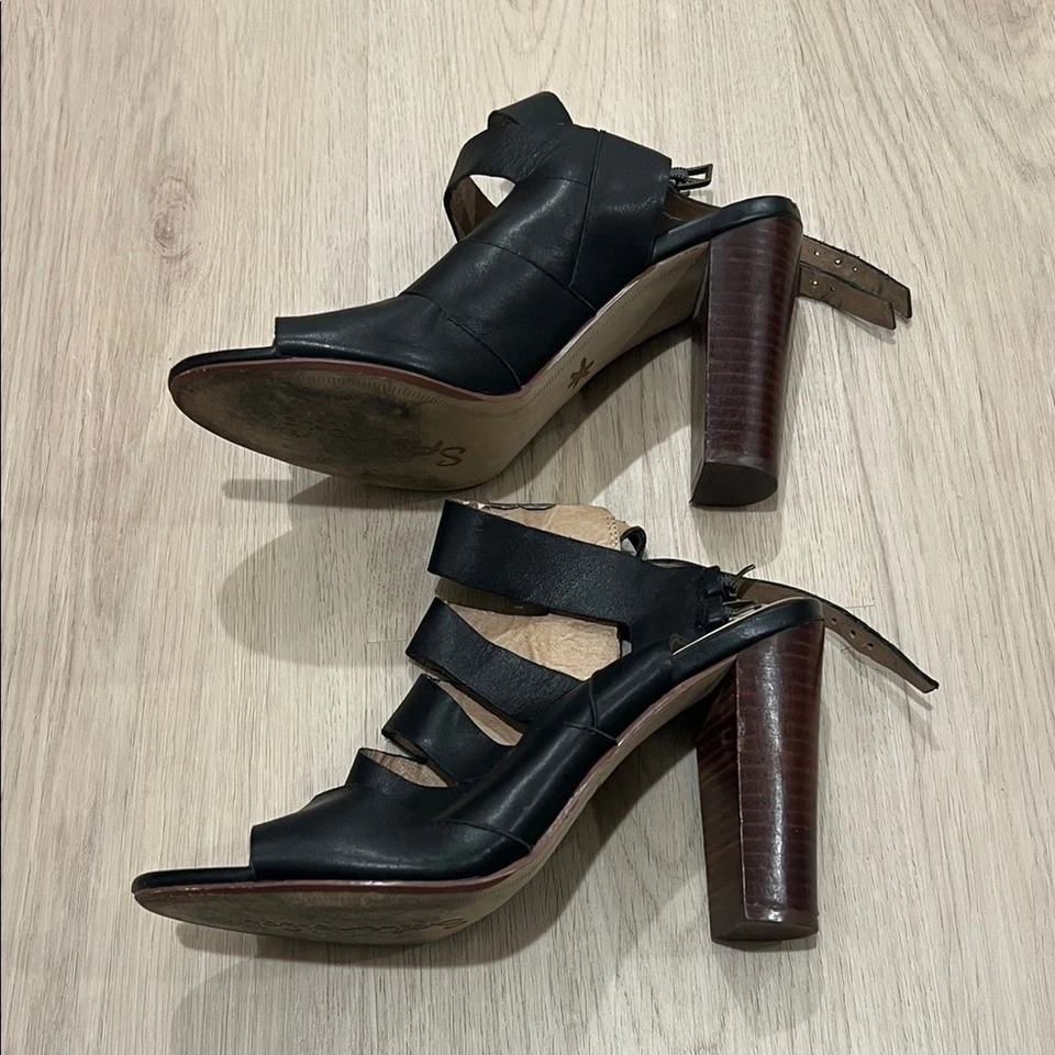 Espléndidos tacones negros elegantes para mujer talla 8 Foto 3 de 4