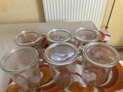 6x Weck Gläser 1062ml Tulpenglas 1L Sturzglas Deckel Einmachglas EinkochglasGLAS - Bild 1 von 2