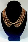 VTG-Style Gold Tone Rhinestone Collar Necklace Statement Bib Fringe Choker 16” — photo 1