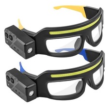 1pc Safety Glasses with Lights, Rechargeable Lighted LED Safety Glasses COB+XTE