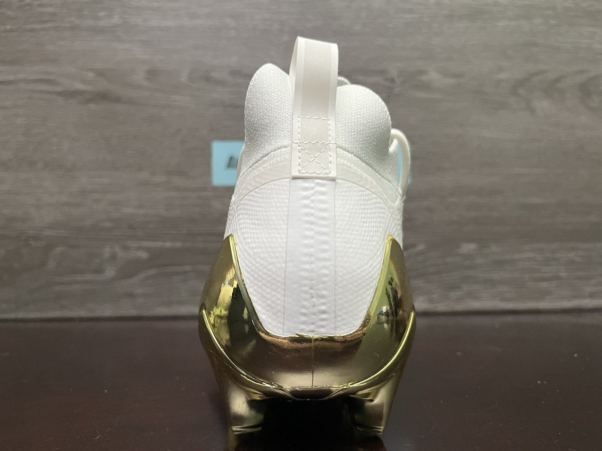 Adidas Adizero Primeknit White Gold Football Cleats Mens Sz 