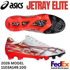ASICS Soccer Cleats JETRAY ELITE White/Flash Red 1103A149.100 2026 NEW