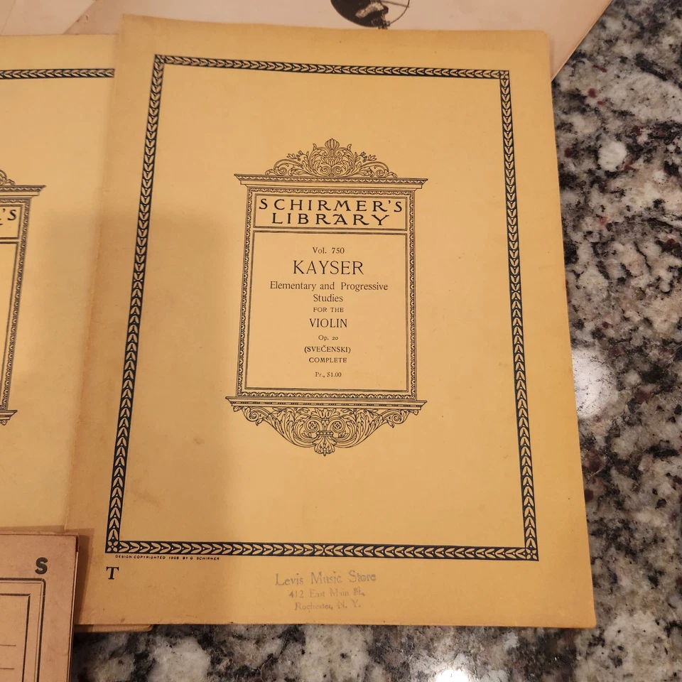 Lote de 12 partituras de violín vintage Schirmers y otros años 1900 Foto 4 de 4