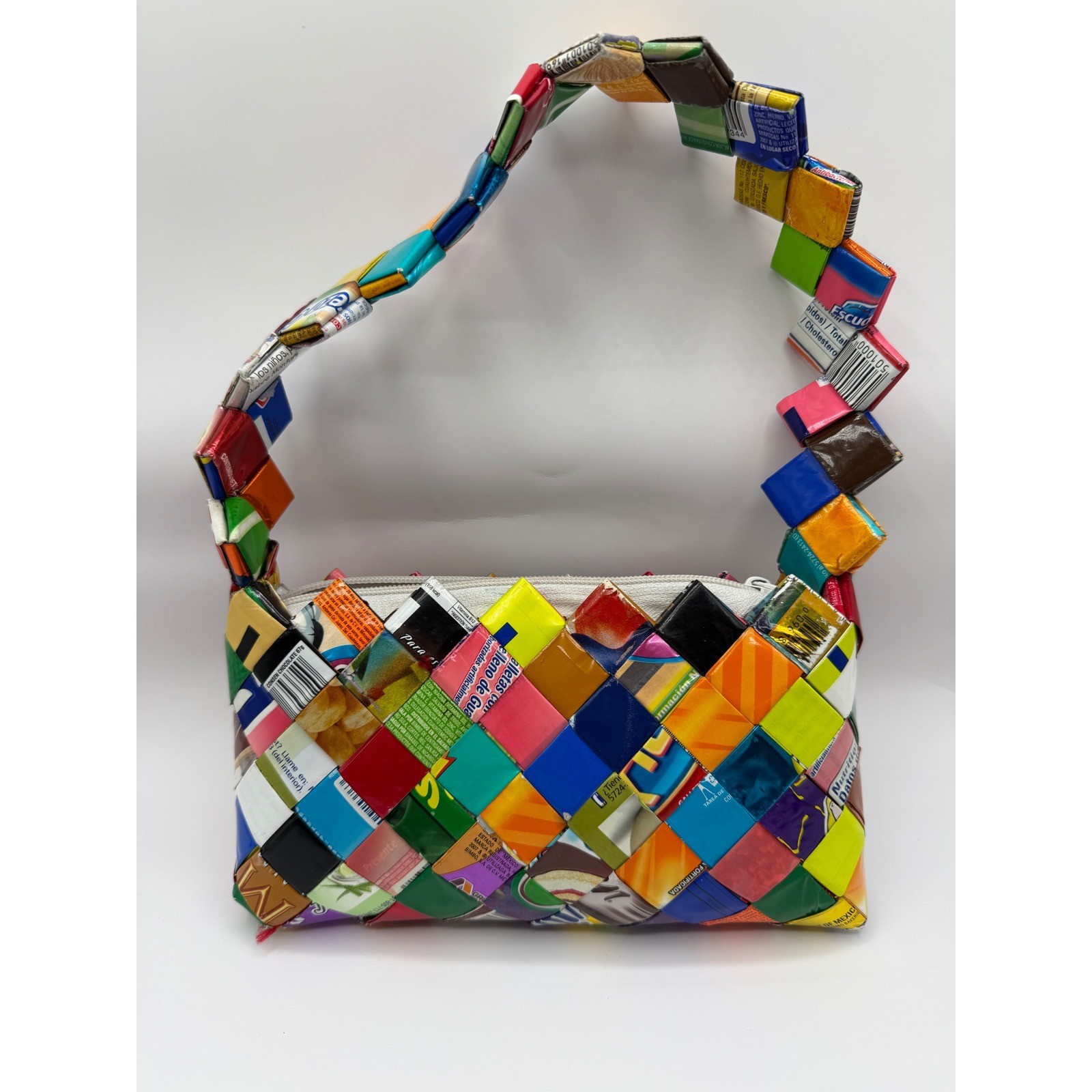 Unique Handmade Recycled Candy Wrapper Handbag Wo… - image 1