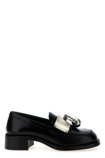 PRADA Piercing Black Leather Loafers New  Authentic