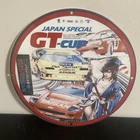 VINTAGE JAPAN GT CUP LADY SERVICE GASOLINE OIL PORCELAIN SIGN