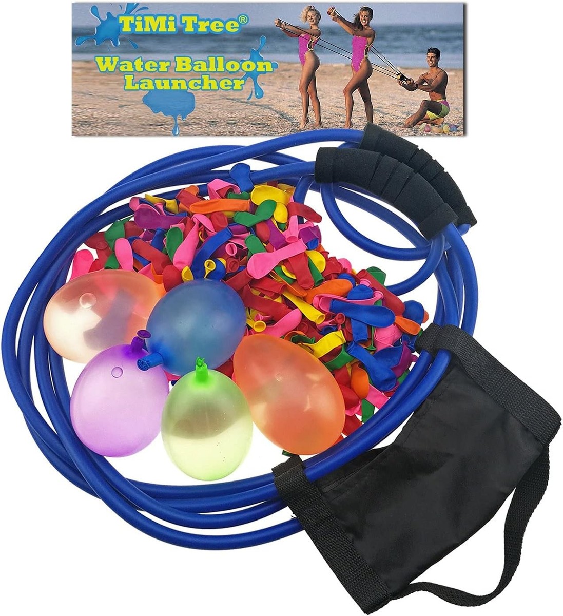 De Ballon Van Het Uitbarstingswater Met Bamboeachtergrond Stock Foto