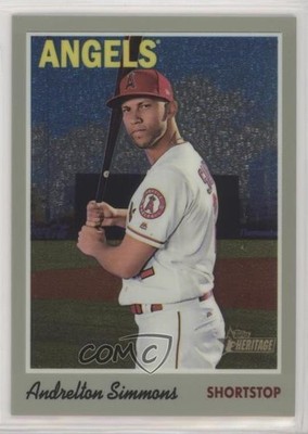 2019 Topps Heritage Chrome 878/999 Andrelton Simmons #THC-29 05b1