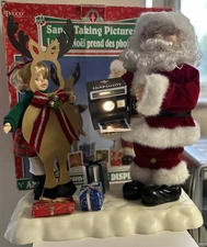 Vtg TELCO 1997 MOTION-ETTES Christmas Animated SANTA CLAUS Taking Pictures Video